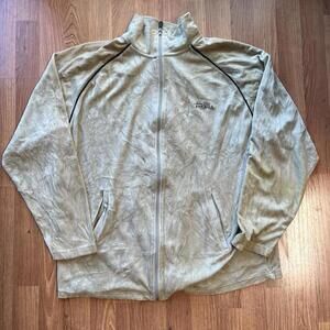 Vintage Perry Ellis beige velvet jacket| size M